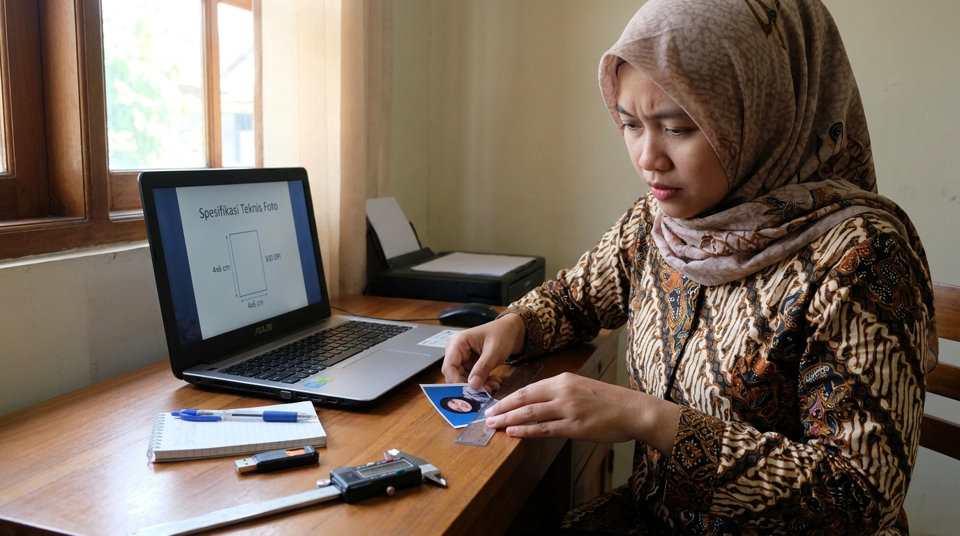 Supporting image that visualizes the requirements, checklist, or technical standards from "Spesifikasi Teknis dan Ukuran Foto".