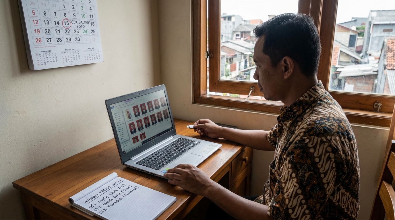 Supporting image that visualizes the requirements, checklist, or technical standards from "Terapkan Aturan Backup 3-2-1".