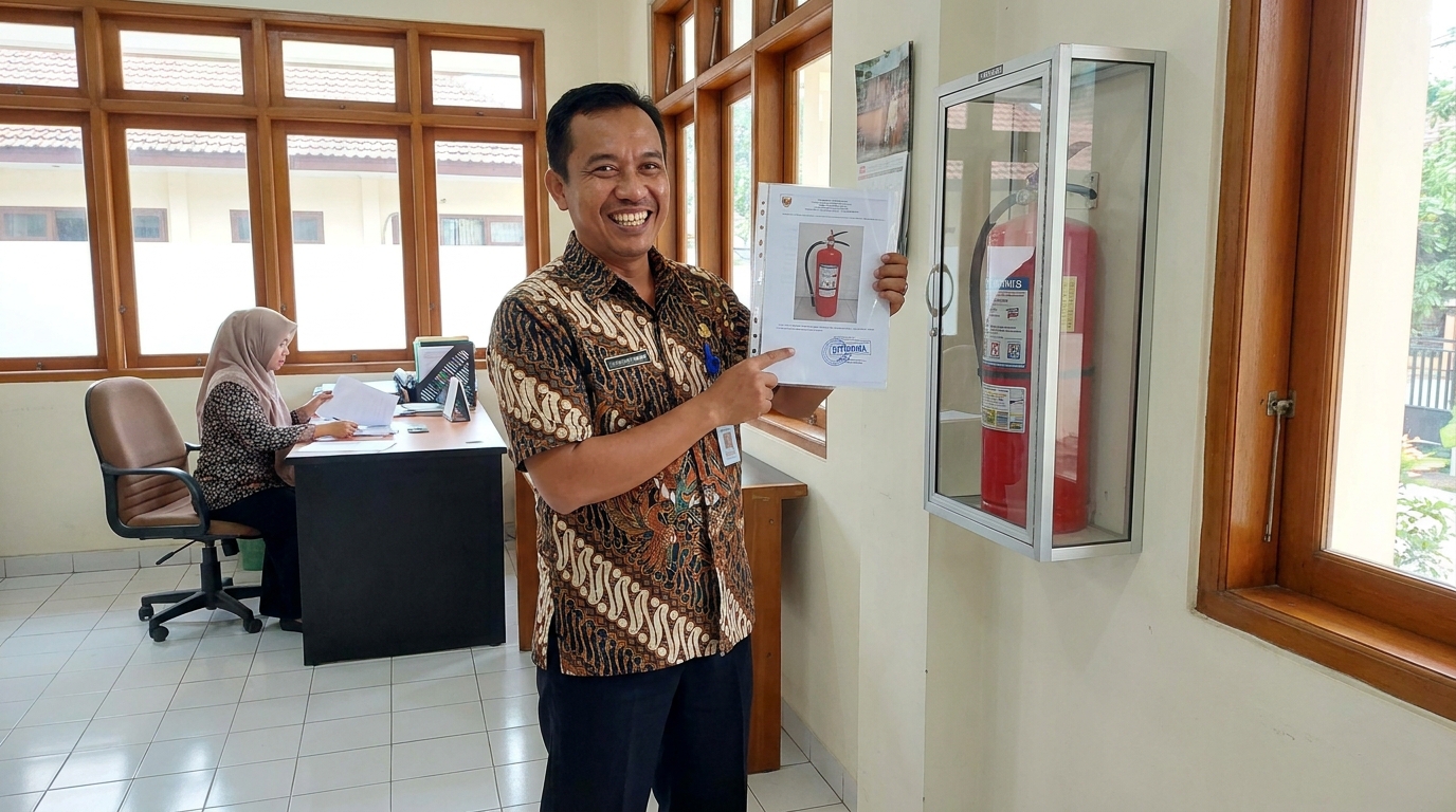 Supporting image showing the final accepted-looking result for syarat foto APAR kebakaran.