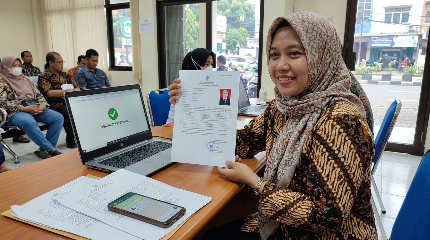 Supporting image showing the final accepted-looking result described in "Dampak pada Pas Foto dan Dokumen Resmi".