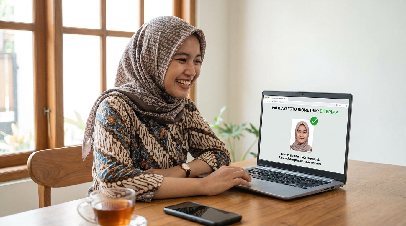 Supporting image showing the final accepted-looking result described in "Pengecekan Melalui Tool Validasi Online".