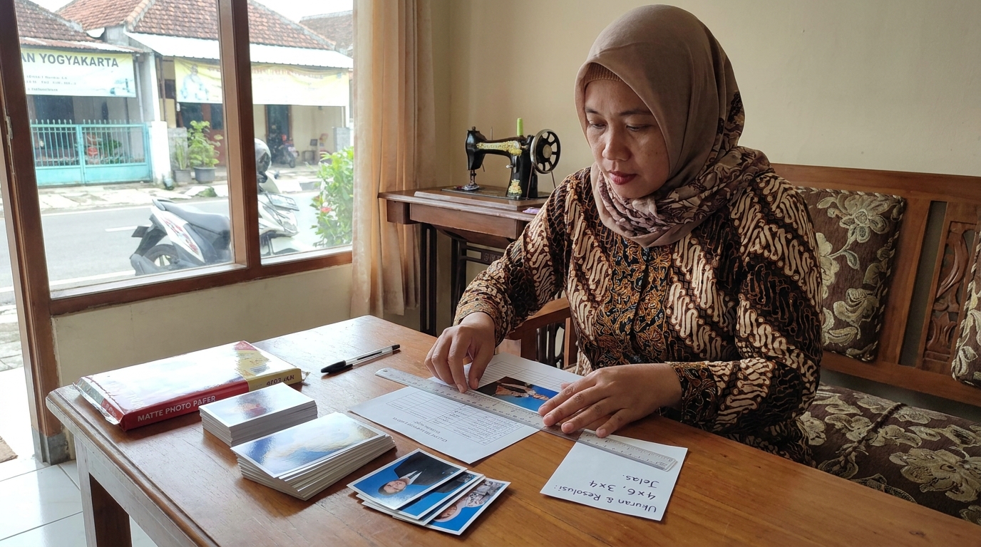 Supporting image that visualizes the requirements, checklist, or technical standards from "Ukuran dan Spesifikasi Fisik Foto".