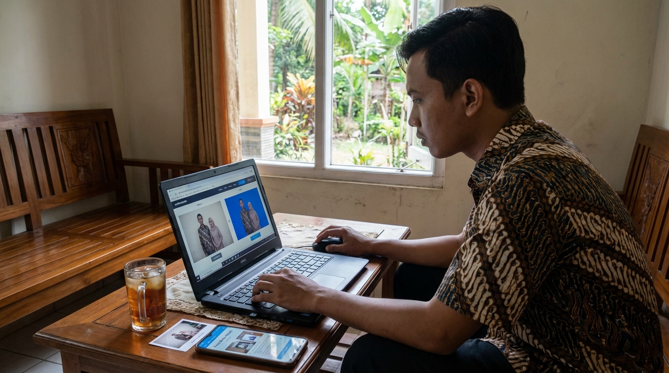 Cara Edit Background Foto Nikah Online yang Benar & Profesional