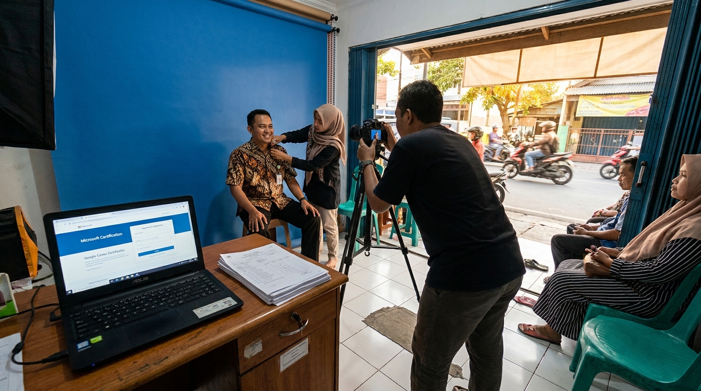 Panduan Pas Foto Sertifikasi Microsoft & Google 2026: Syarat & Tips Terbaru