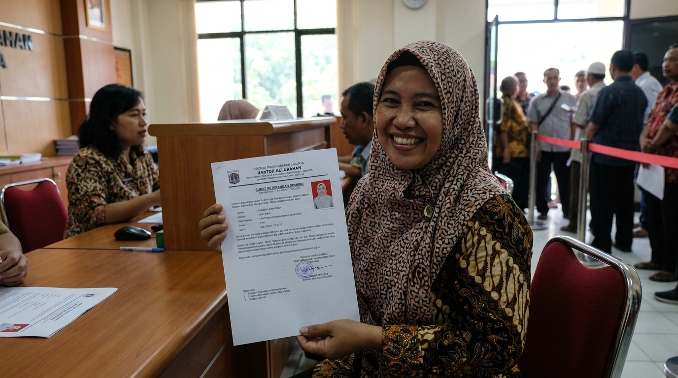 Supporting image showing the final accepted-looking result for foto SKTB domisili.