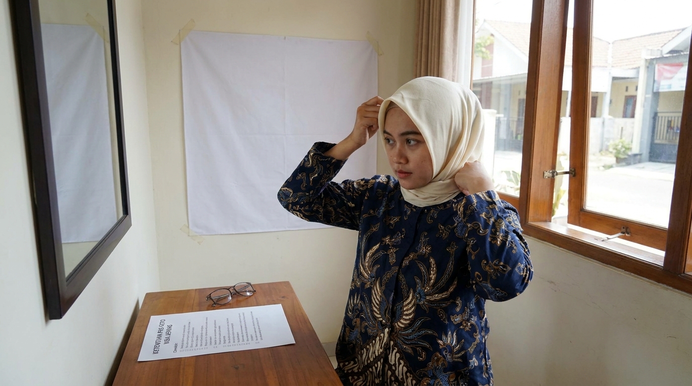 Supporting image that visualizes the requirements, checklist, or technical standards from "Ketentuan Penampilan dan Aksesori".