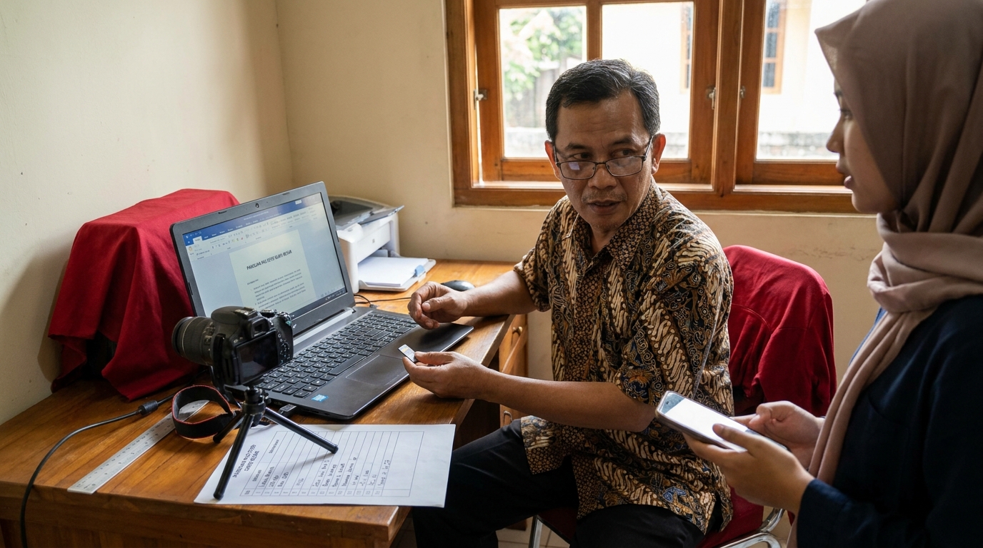 Supporting image that visualizes the requirements, checklist, or technical standards from "Spesifikasi Teknis dan Latar Belakang".