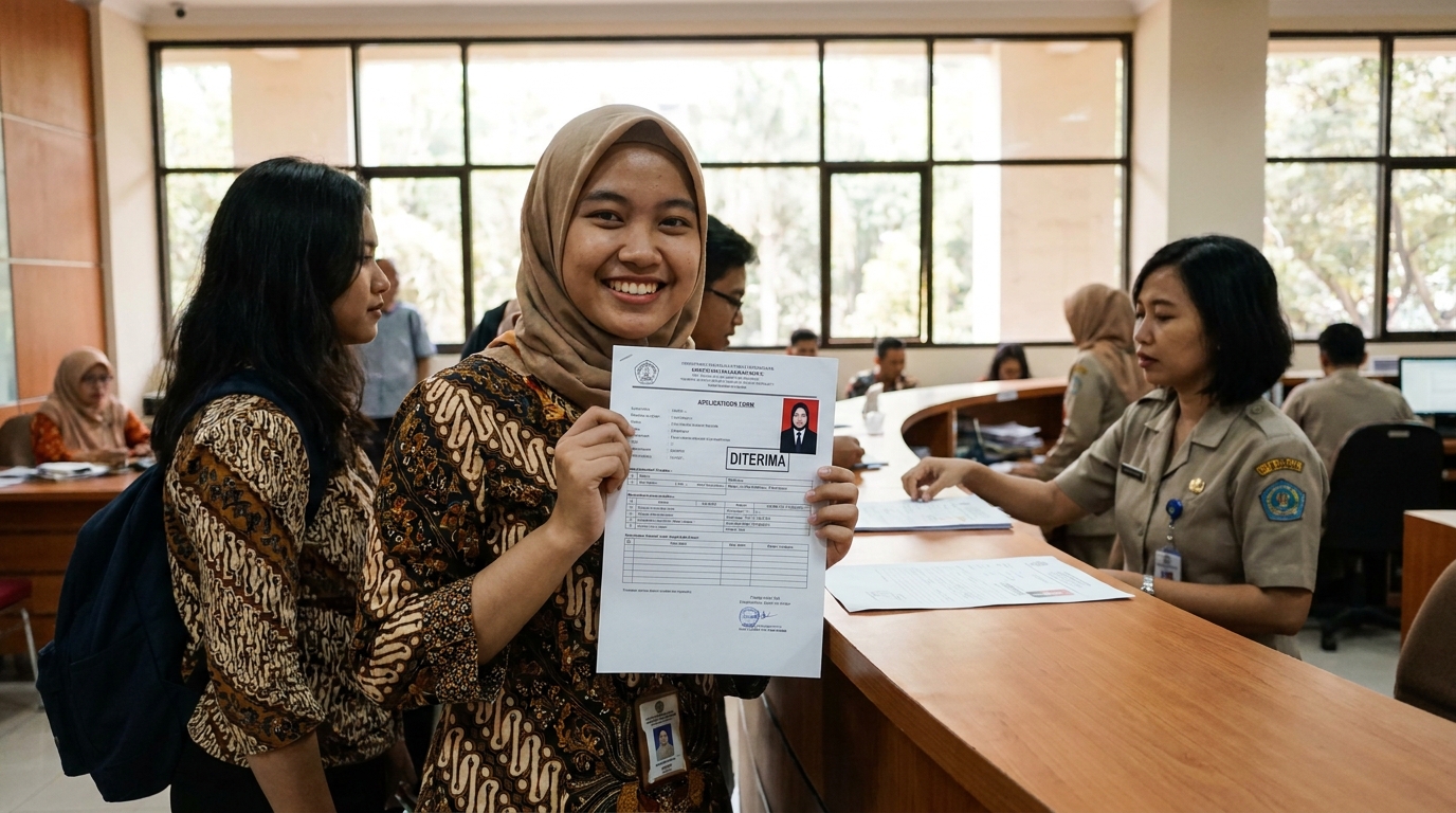 Supporting image showing the final accepted-looking result for pas foto exchange double degree.