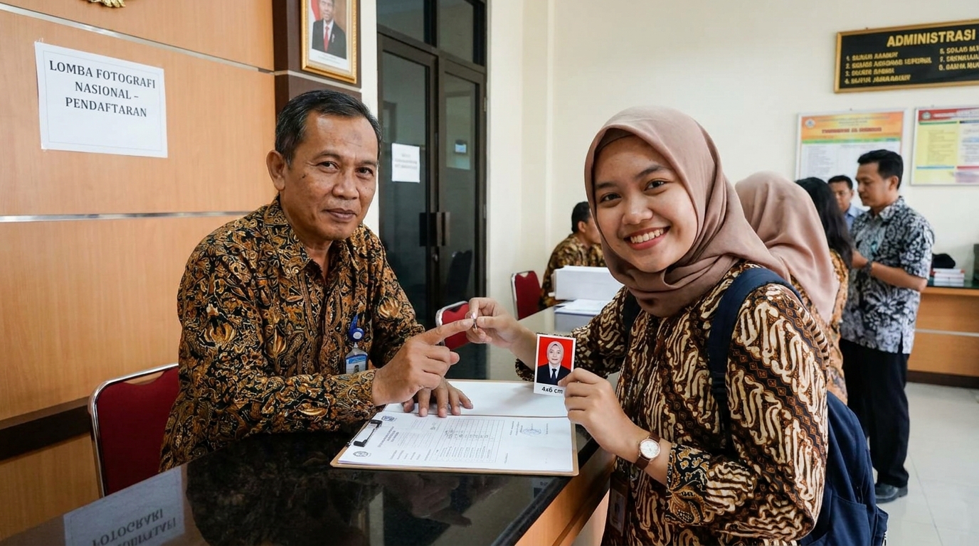 Supporting image showing the final accepted-looking result for pas foto lomba fotografi.
