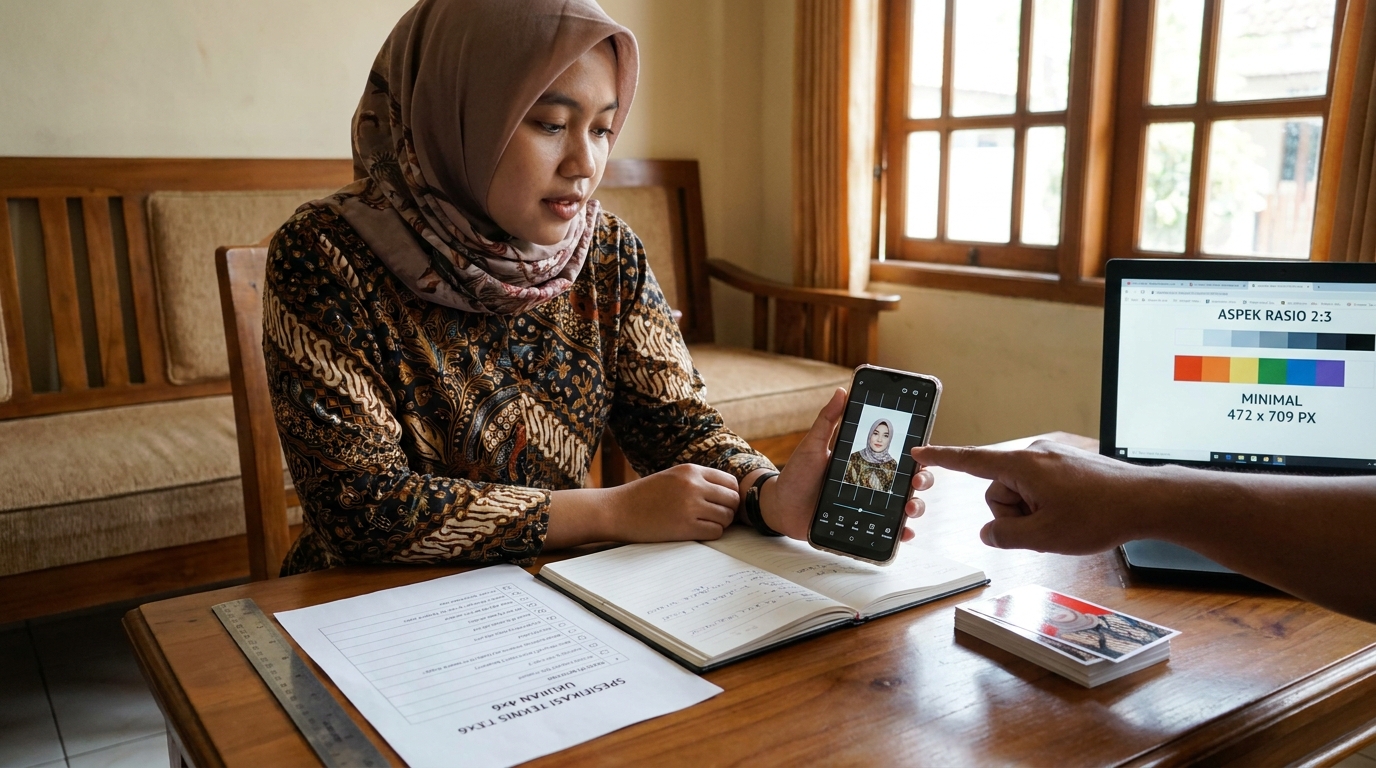 Supporting image that visualizes the requirements, checklist, or technical standards from "Spesifikasi Teknis Ukuran 4x6".