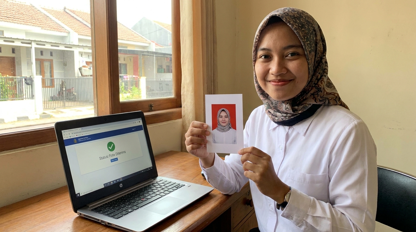 Supporting image showing the final accepted-looking result for pas foto MSIB batch 2026.
