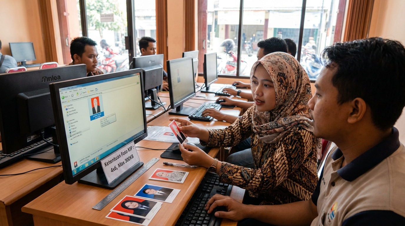 Hero image showing the broader real-world context for pas foto program pintar KIP, inspired by the section "Spesifikasi Teknis yang Wajib Dipenuhi".