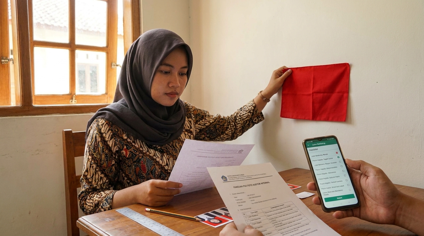 Supporting image that visualizes the requirements, checklist, or technical standards from "Latar Belakang dan Komposisi".