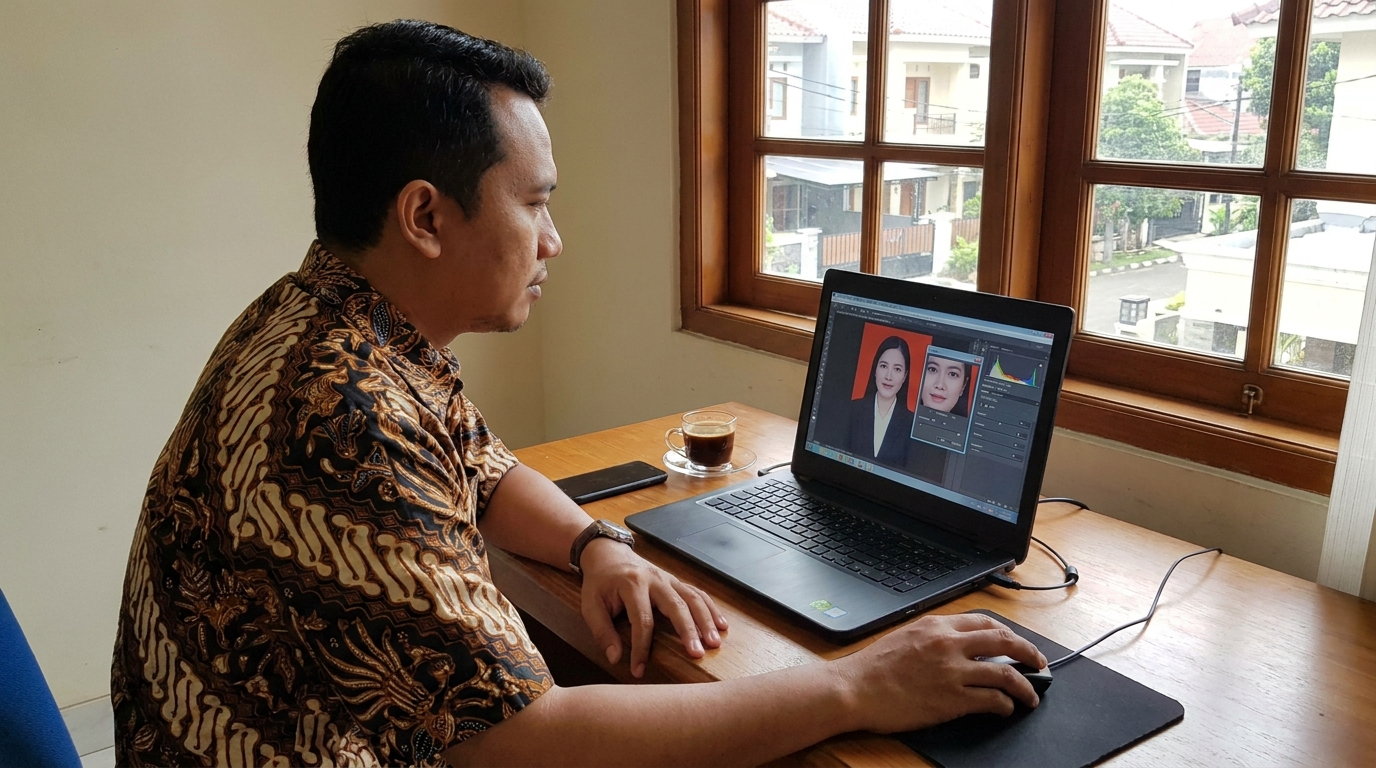 Supporting image showing the main action or workflow from "Lakukan Penajaman (Sharpening) Sebelum Upload".