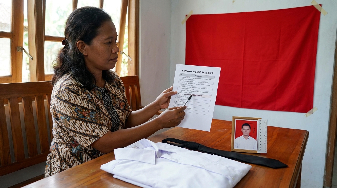 Supporting image that visualizes the requirements, checklist, or technical standards from "Ketentuan Utama Foto PPPK 2026".