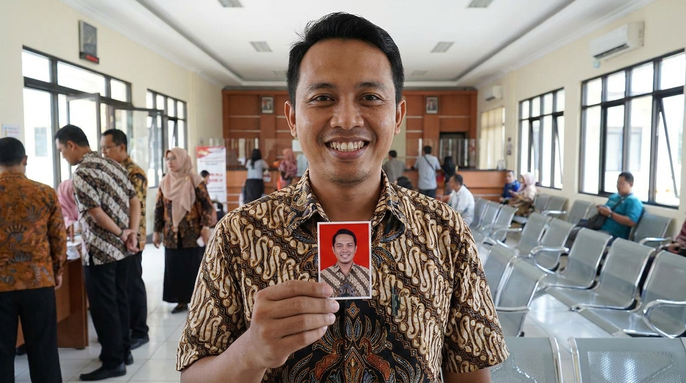 Supporting image showing the final accepted-looking result for pas foto naturalisasi.