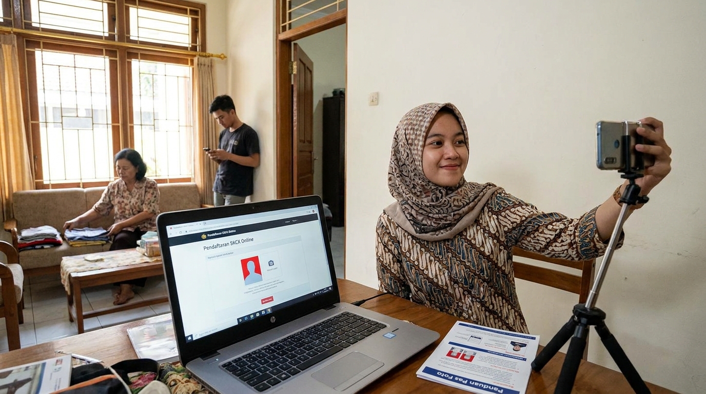Hero image showing the broader real-world context for foto skck online, inspired by the section "Solusi Foto Praktis dengan PasPoto".