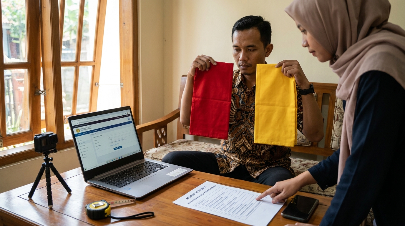 Supporting image that visualizes the requirements, checklist, or technical standards from "Aturan Warna Latar Belakang: Merah vs Kuning".