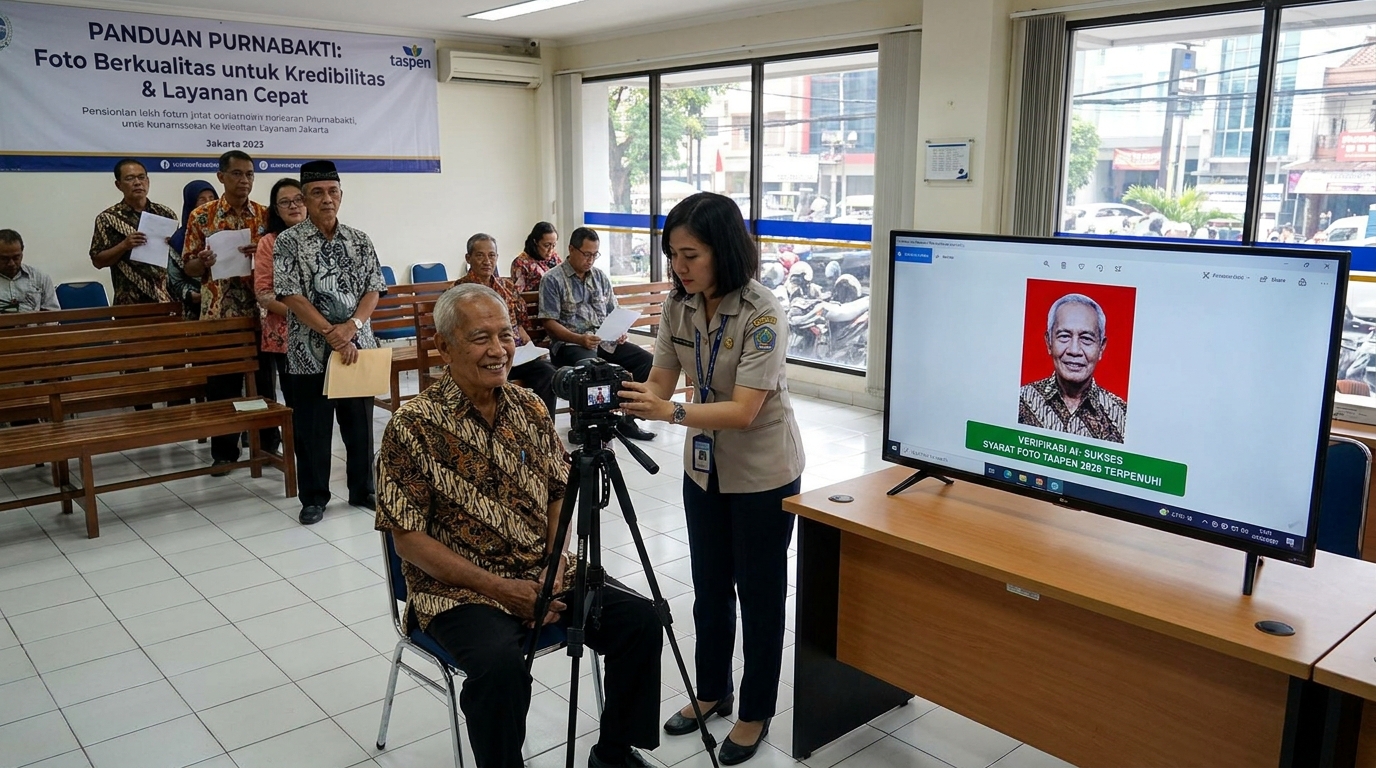Hero image showing the broader real-world context for syarat foto taspen 2026, inspired by the section "Mengapa Detail Visual Berpengaruh pada Kredibilitas Profil".