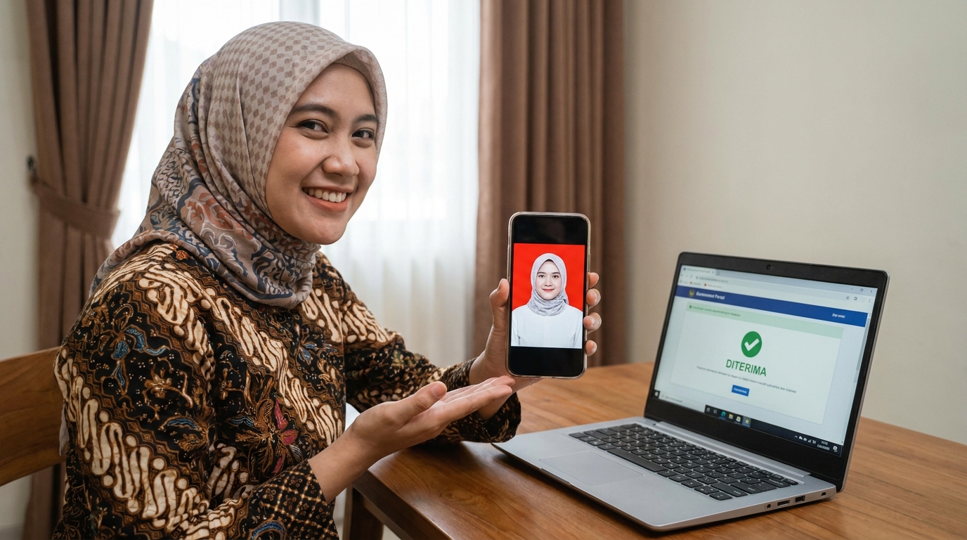 Supporting image showing the final accepted-looking result described in "Kesalahan yang Sering Menyebabkan Penolakan".
