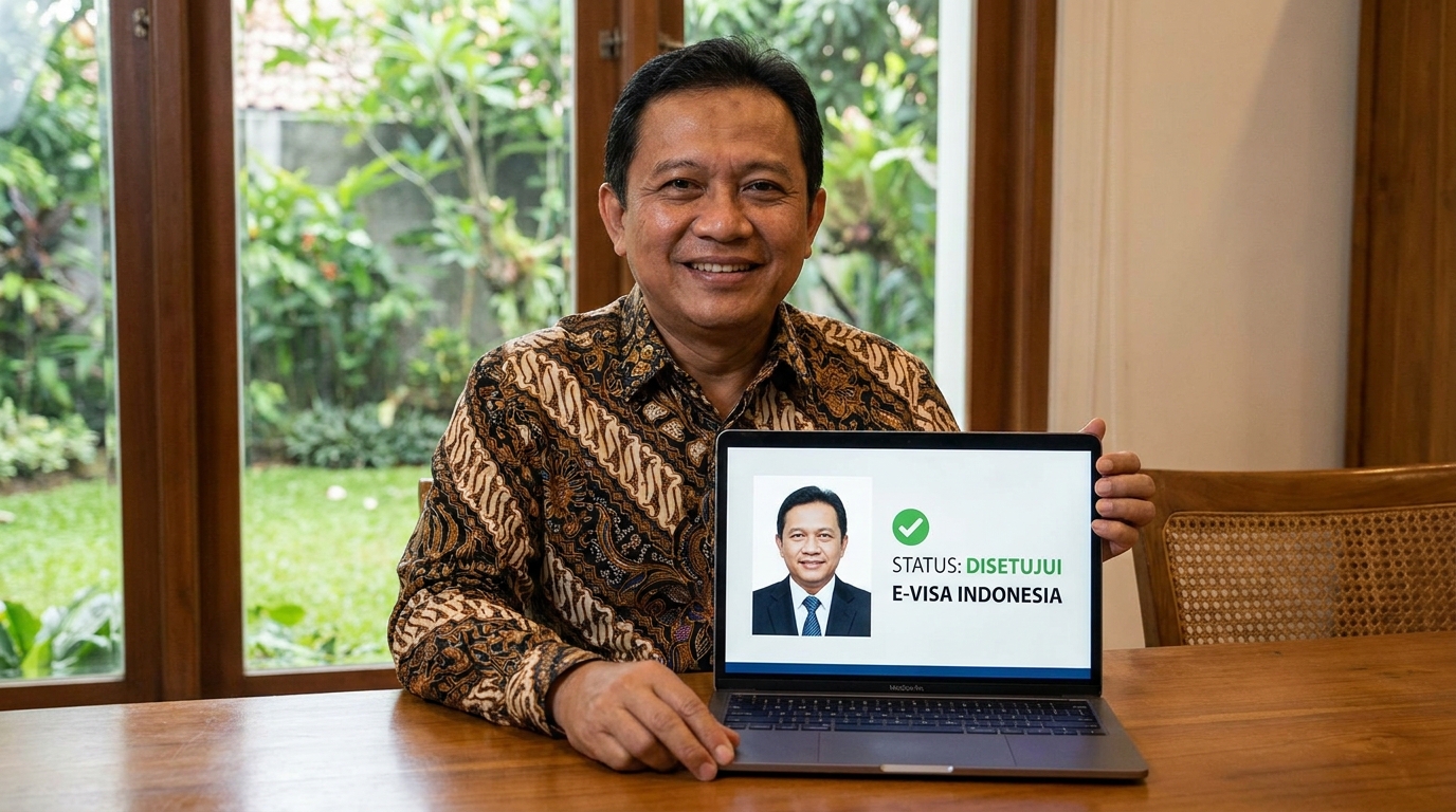 Supporting image showing the final accepted-looking result for foto e-visa indonesia.