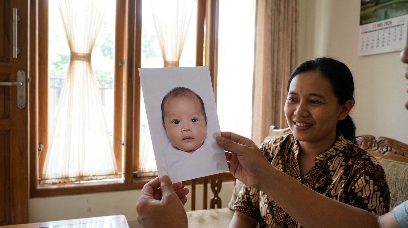 Supporting image showing the final accepted-looking result described in "Pencahayaan Alami dan Timing".