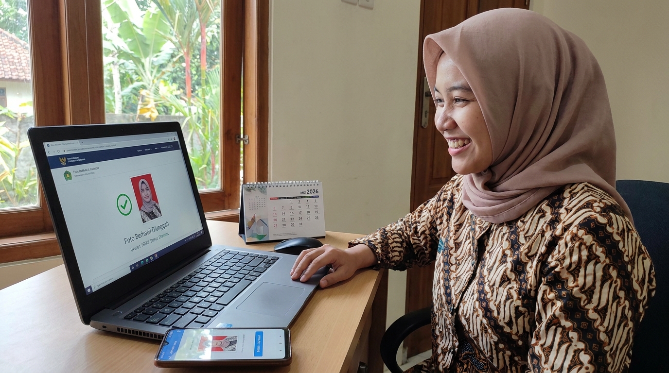 Supporting image showing the final accepted-looking result described in "Solusi Foto Berkualitas Tinggi yang Mudah Dikompresi".