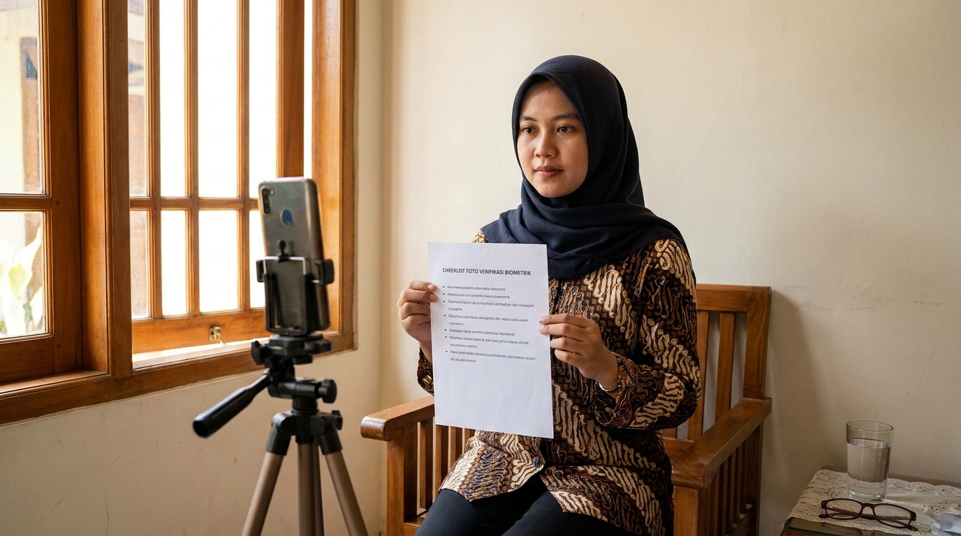 Supporting image that visualizes the requirements, checklist, or technical standards from "Checklist Foto Verifikasi Biometrik yang Benar".