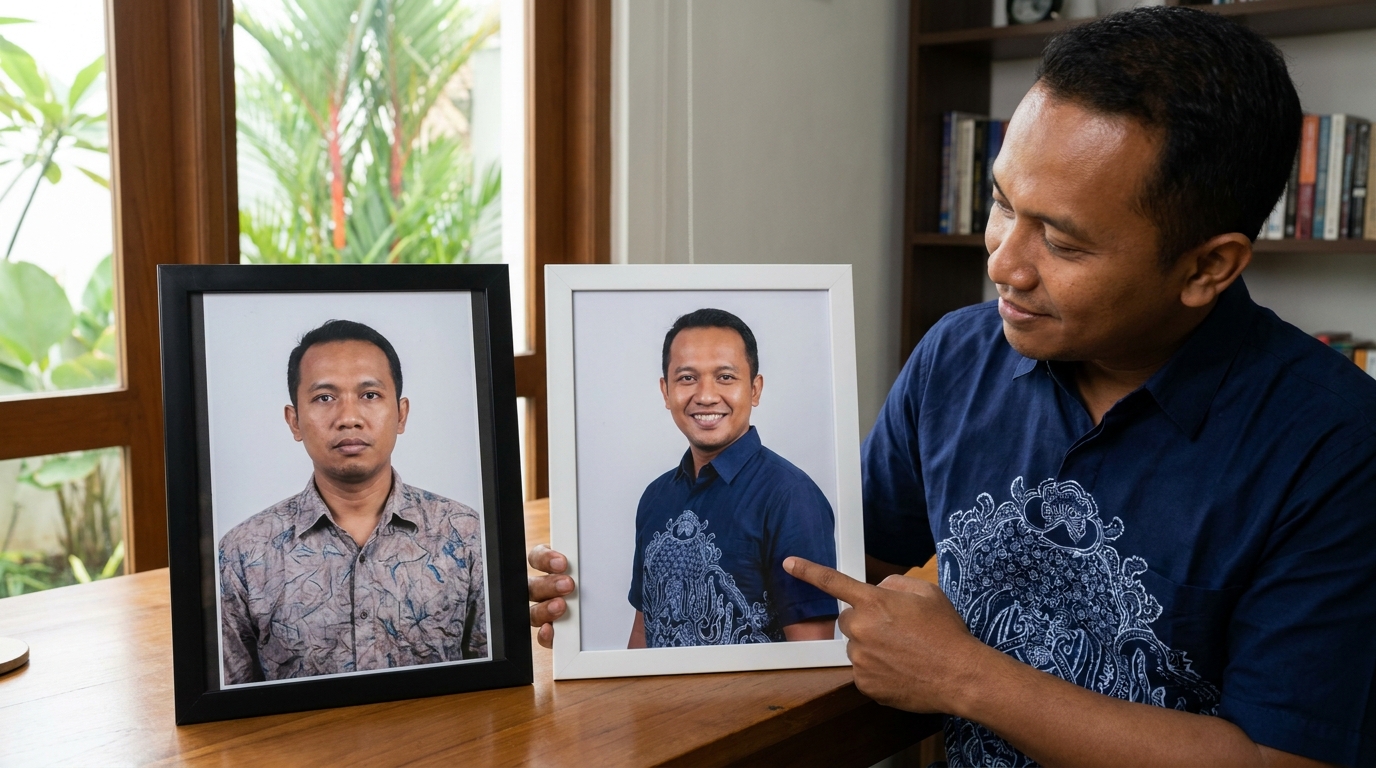 Supporting image showing a clear evaluation or comparison inspired by "Panduan Busana dan Pose untuk Otoritas Maksimal".