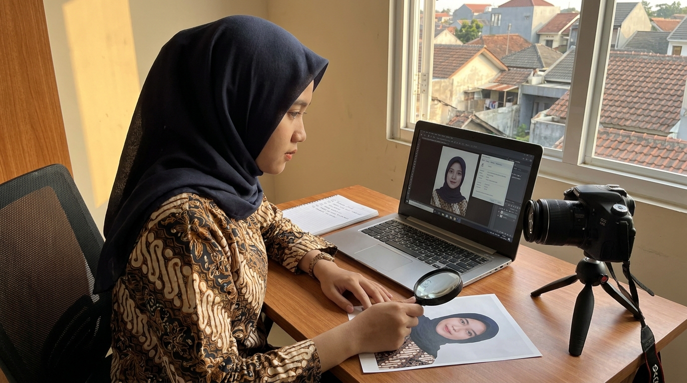 Supporting image that visualizes the requirements, checklist, or technical standards from "Spesifikasi Teknis dan Standar Ukuran".