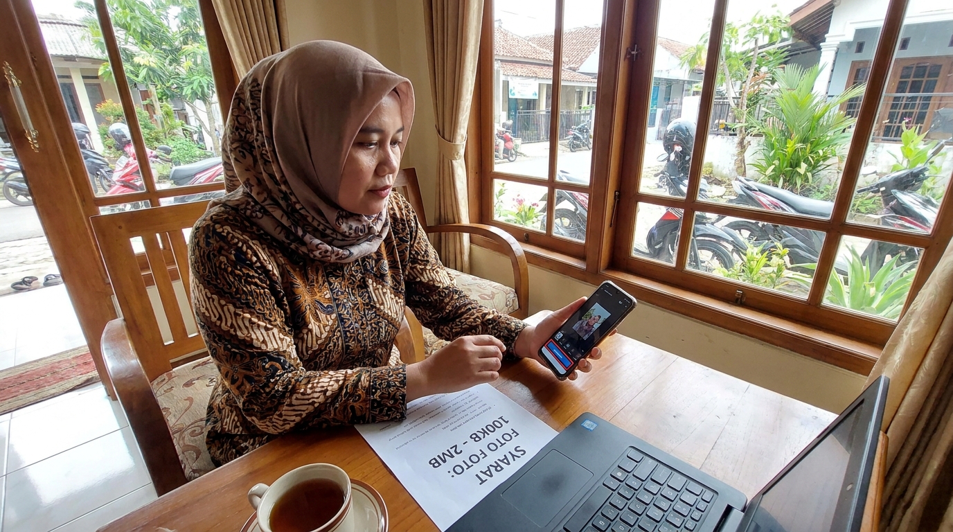 Hero image showing the broader real-world context for ganti background pas foto di hp, inspired by the section "Memastikan Resolusi Tetap Tajam".