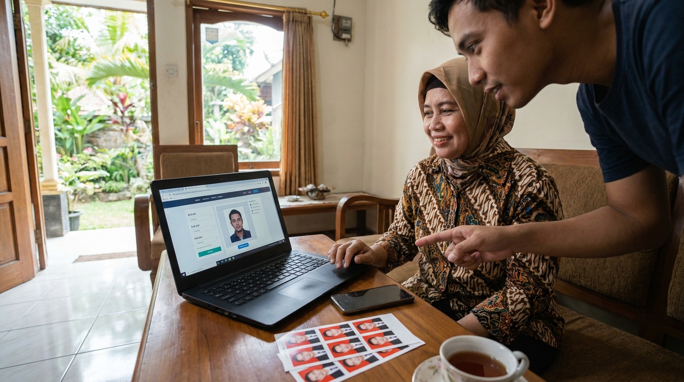 Hero image showing the broader real-world context for edit pas foto online, inspired by the section "Menyesuaikan Ukuran Pas Foto (2x3, 3x4, 4x6)".