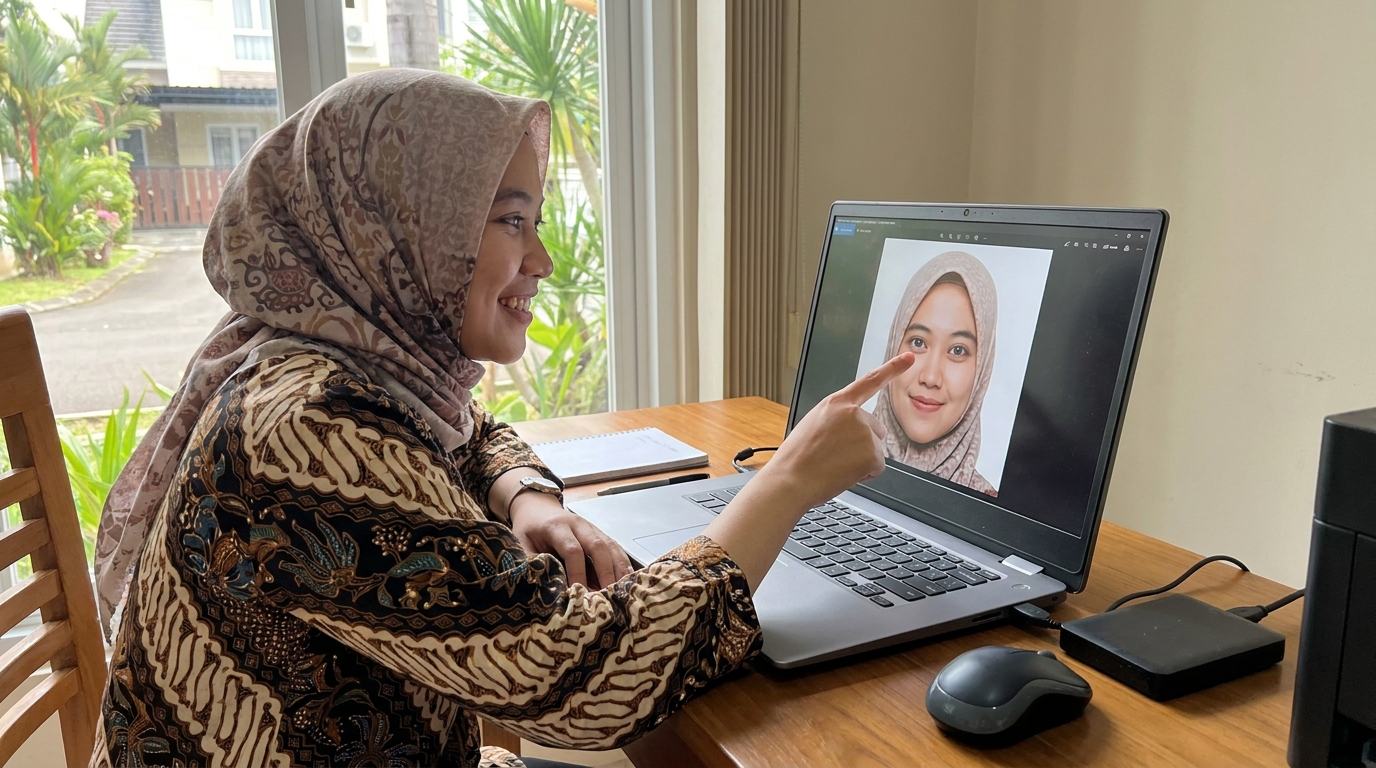 Supporting image showing the final accepted-looking result described in "Verifikasi Visual Sebelum Mengunggah".