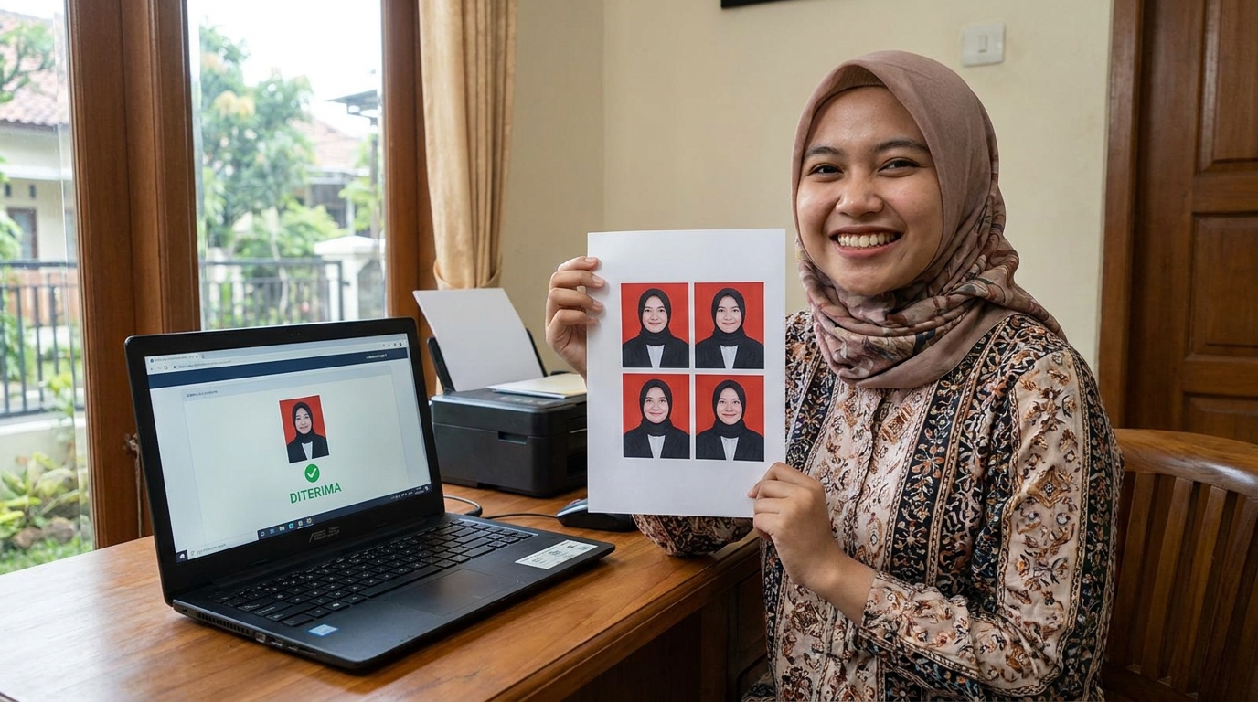 Supporting image showing the final accepted-looking result described in "Solusi Otomatis untuk Akurasi Maksimal".