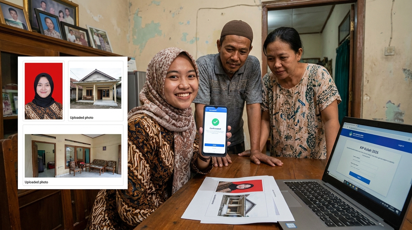 Supporting image showing the final accepted-looking result described in "Ketentuan Teknis Foto Pribadi dan Foto Rumah".