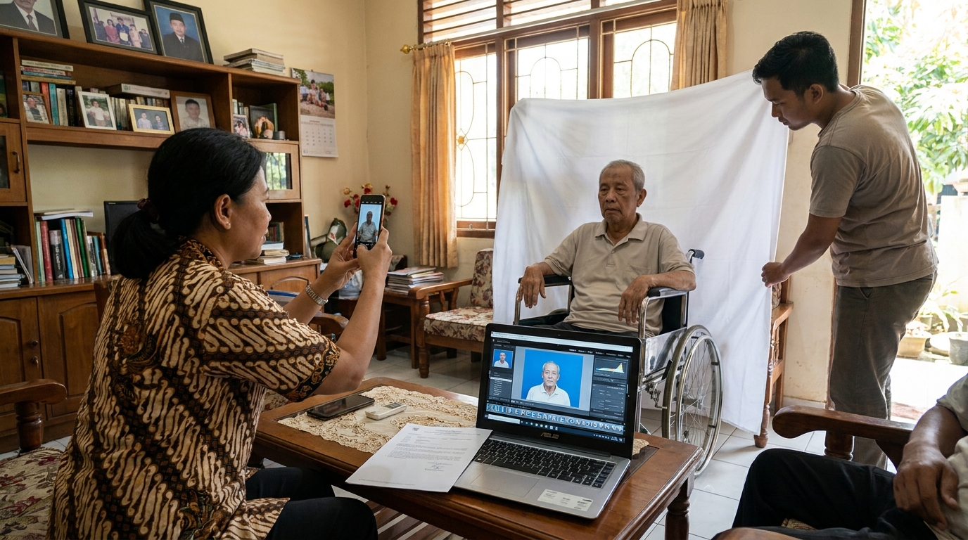 Empati dalam Lensa: Panduan Mengambil Pas Foto Formal untuk Anggota Keluarga dengan Keterbatasan Mobilitas di 2026