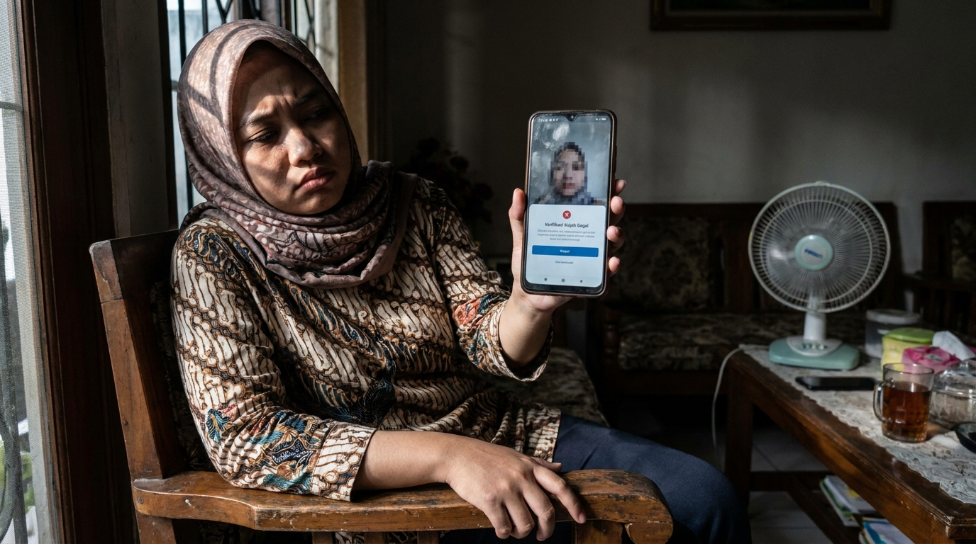 Hero image showing the real-world problem or failed state from "Akar Masalah Verifikasi Biometrik: Mengapa Detail Visual Berpengaruh".
