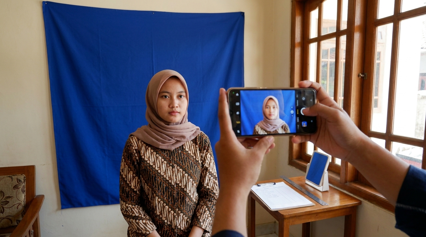 Supporting image that visualizes the requirements, checklist, or technical standards from "Syarat Utama Foto SIM Online 2026".