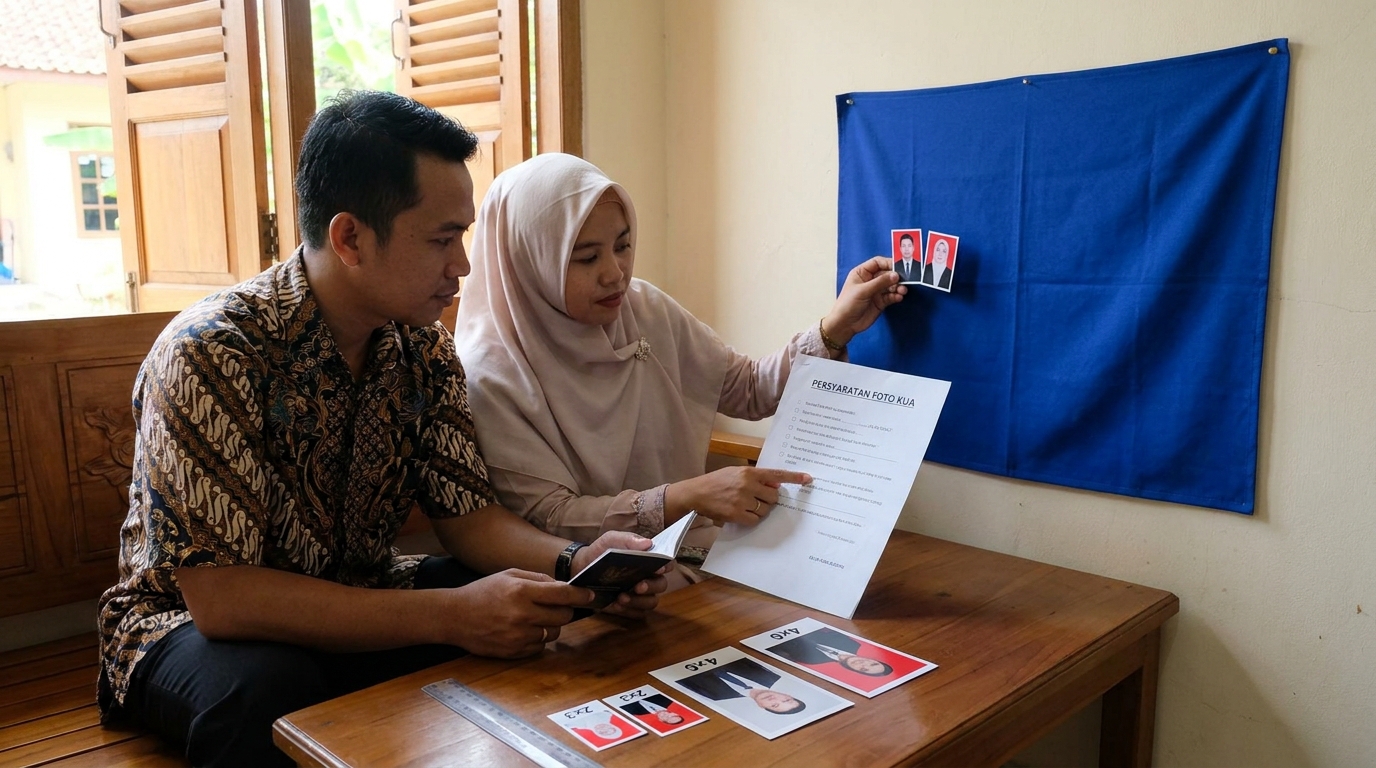 Supporting image that visualizes the requirements, checklist, or technical standards from "Warna Background untuk Buku Nikah dan Urusan KUA".