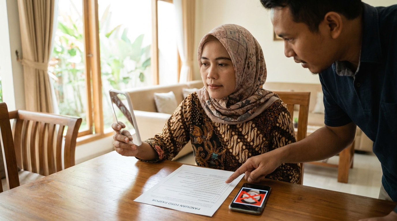Supporting image that visualizes the requirements, checklist, or technical standards from "Aturan Mulut Tertutup Tanpa Terlihat Gigi".