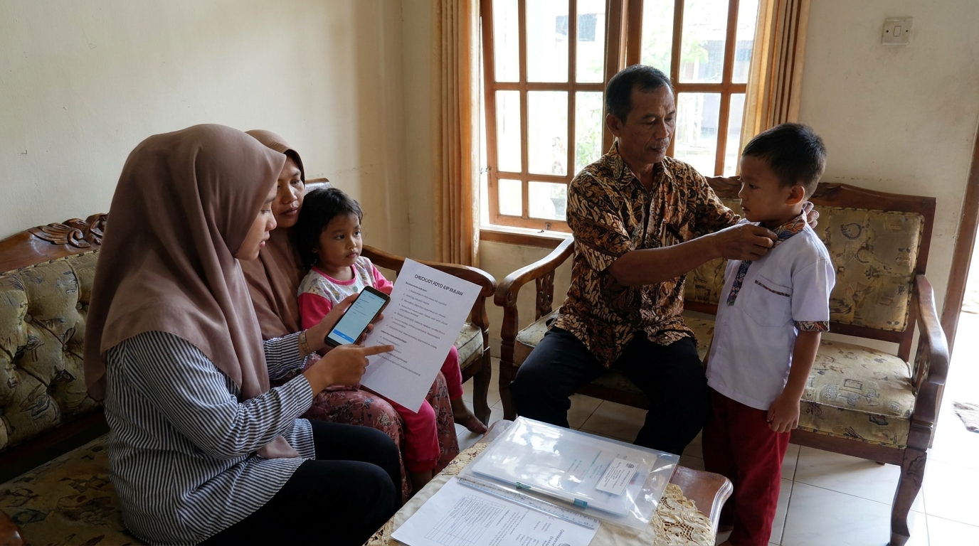 Supporting image that visualizes the requirements, checklist, or technical standards from "Ketentuan Foto Keluarga dan Kondisi Rumah".