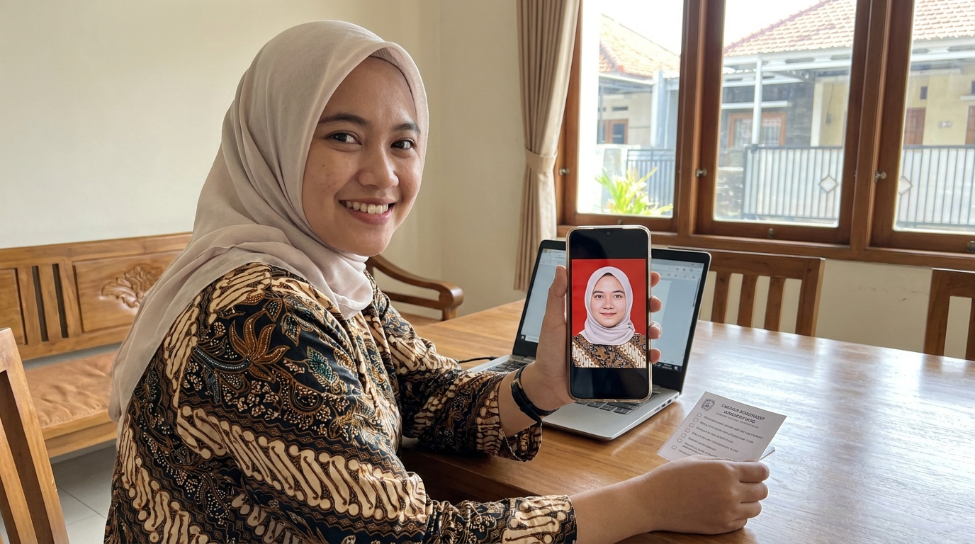 Supporting image showing the final accepted-looking result described in "Pengecekan Kualitas Sebelum Pengunggahan".
