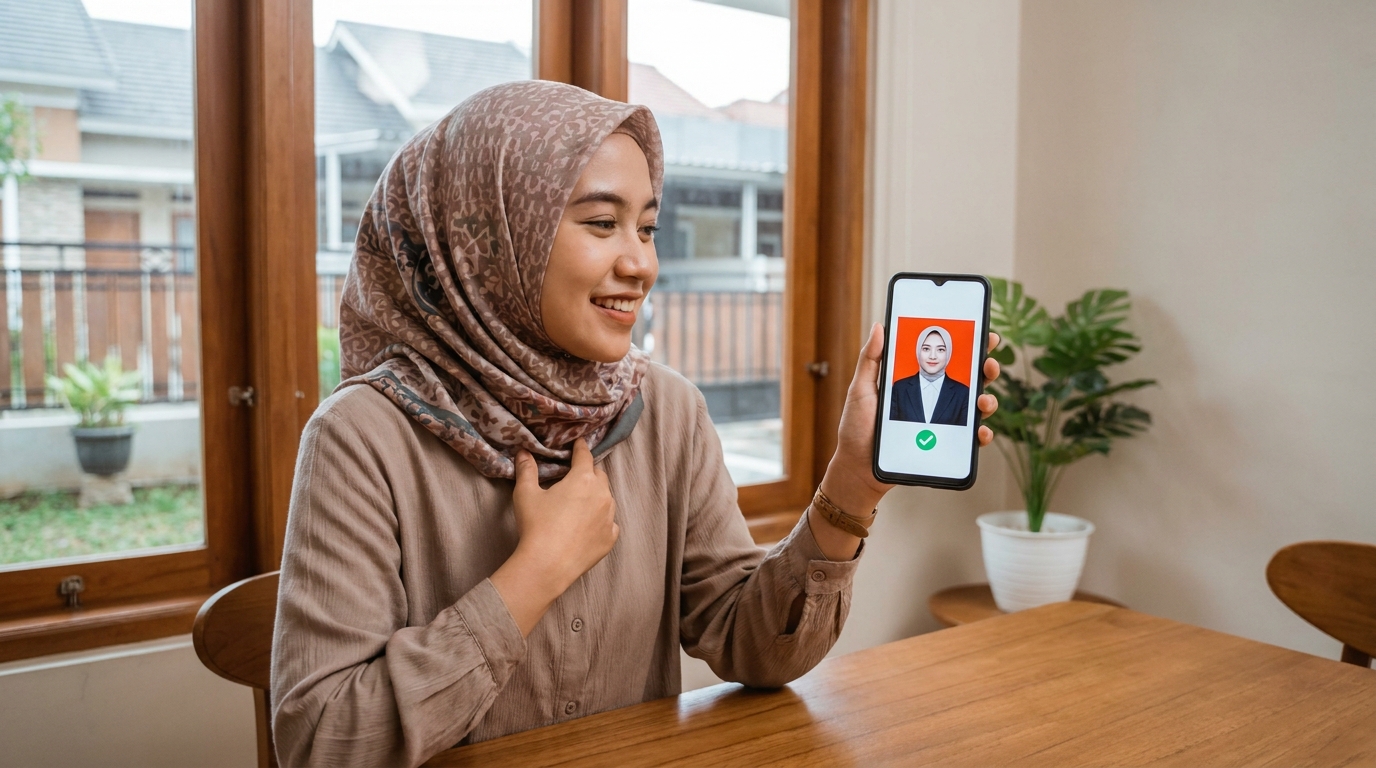 Supporting image showing the final accepted-looking result described in "Solusi Praktis dengan Teknologi AI".