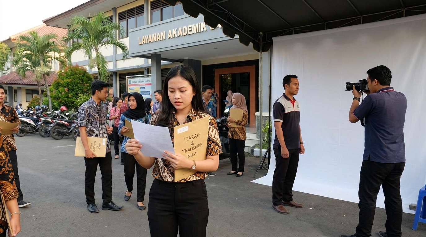 Panduan Lengkap Pas Foto Ijazah & Transkrip Nilai 2026: Standar Resmi & Tips Profesional