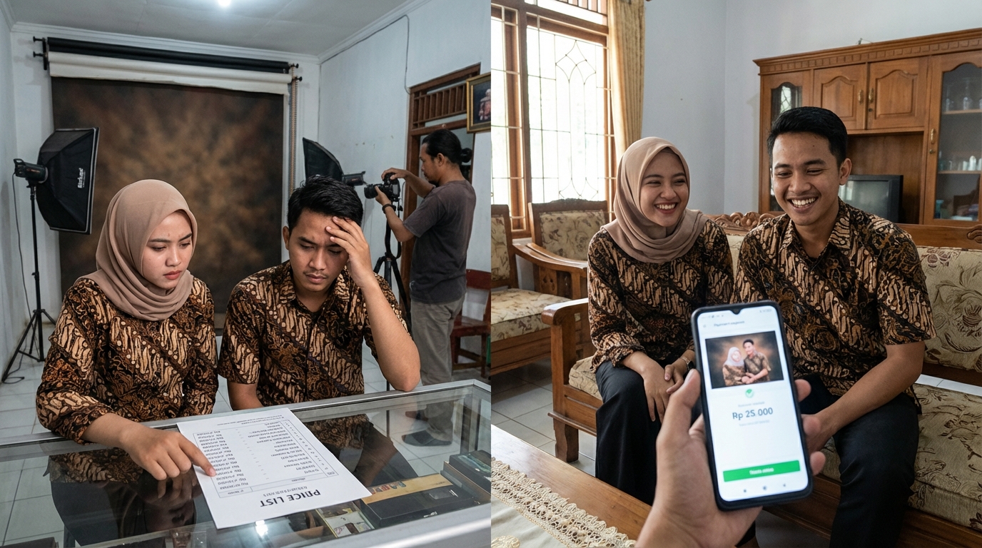 Biaya Foto Buku Nikah 2026: Perbandingan Studio vs Online