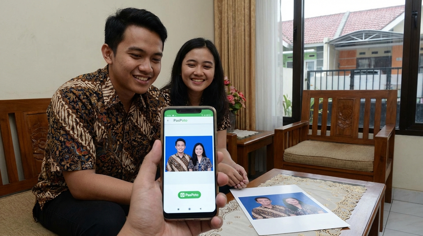 Supporting image showing the final accepted-looking result described in "Solusi Praktis dan Hemat dengan PasPoto".