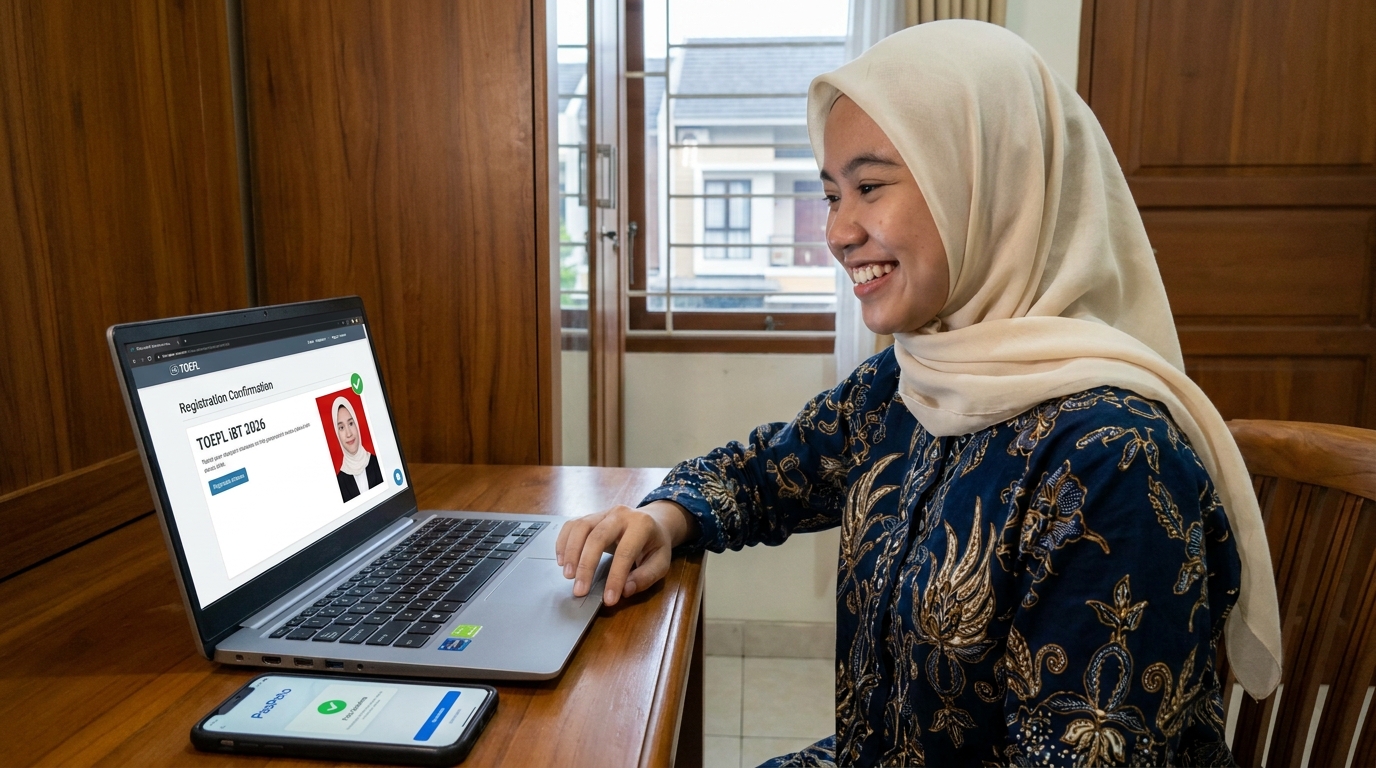 Supporting image showing the final accepted-looking result described in "Langkah Praktis Menyiapkan Foto yang Aman".