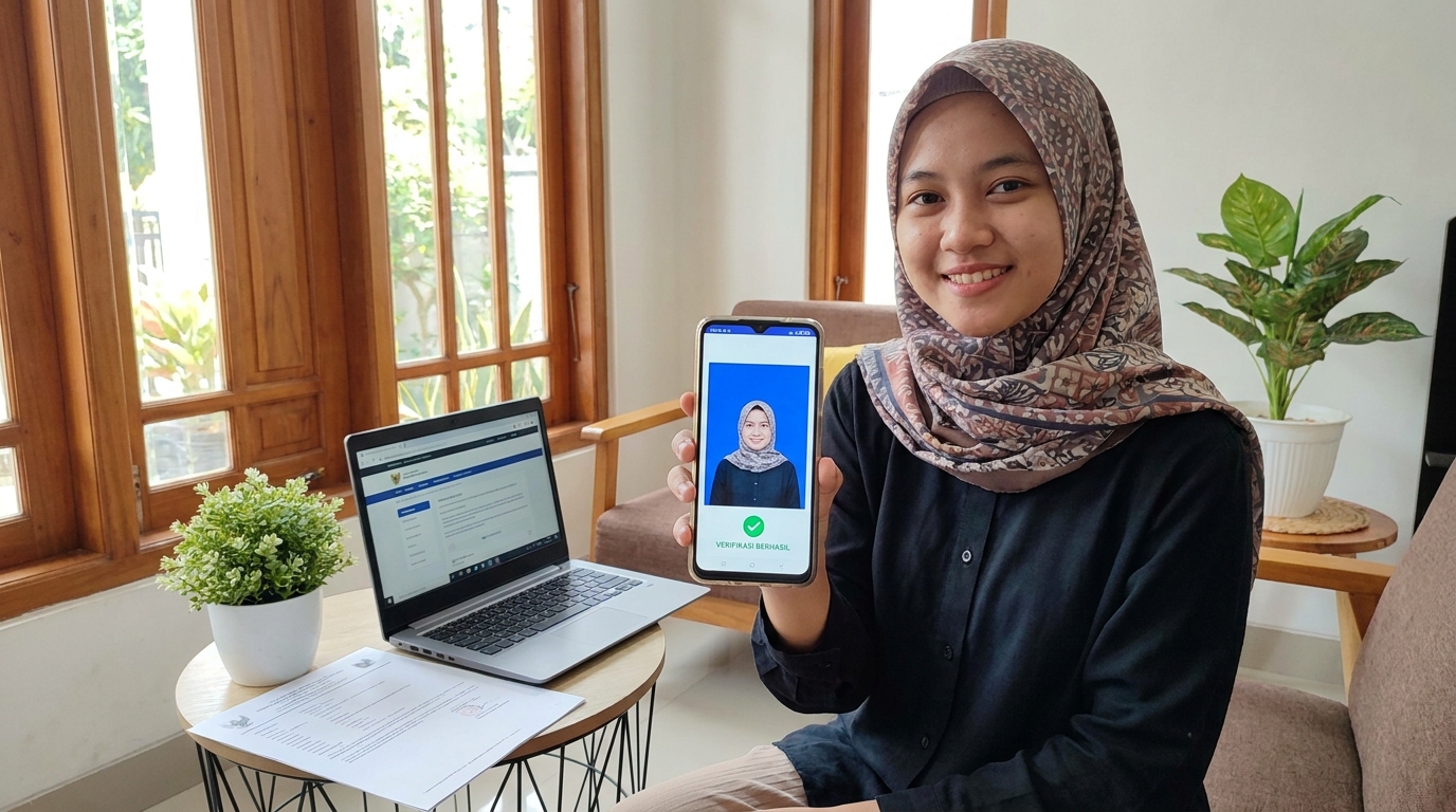 Supporting image showing the final accepted-looking result described in "Penyebab Utama Verifikasi Otomatis Gagal".
