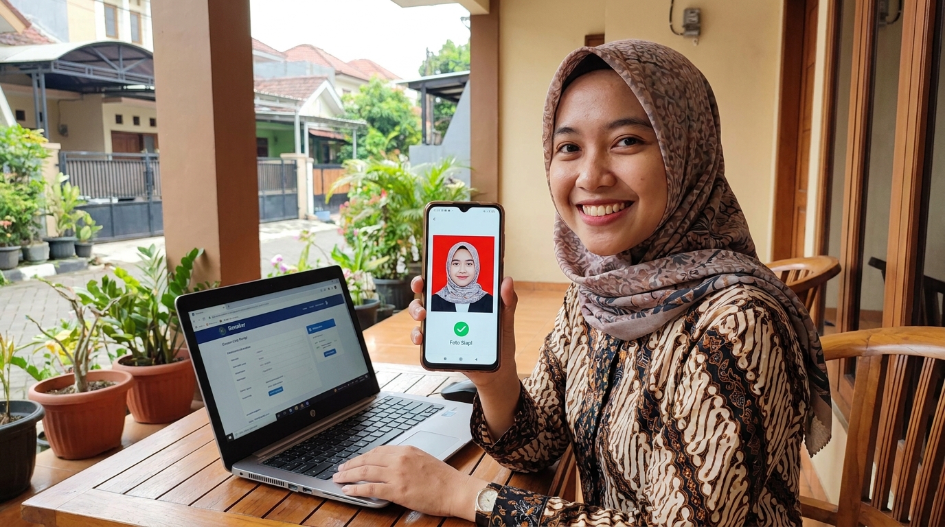 Supporting image showing the final accepted-looking result described in "Cara Praktis Menyiapkan Foto Berkualitas Studio".