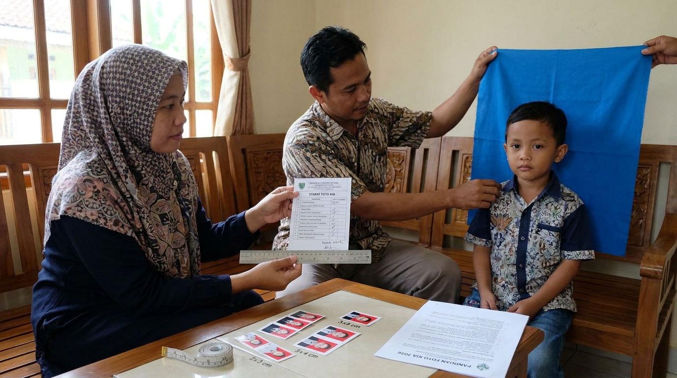 Supporting image that visualizes the requirements, checklist, or technical standards from "Syarat Teknis dan Kualitas Foto".